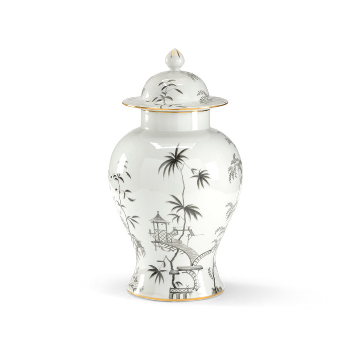 Chelsea House Black/White Chinoiserie Jar