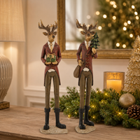 Design Shop Reindeer in Suits, 12.5"H, 2 Styles