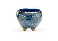 Chelsea House Hedgehog Bowl - Blue/Gold