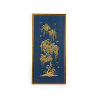 Chelsea House Gold Flowering Tree On Blue B