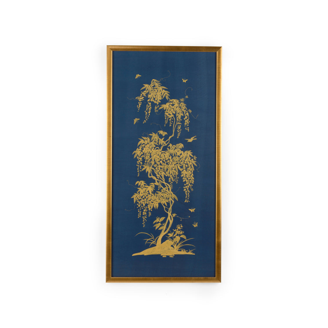 Chelsea House Gold Flowering Tree On Blue B
