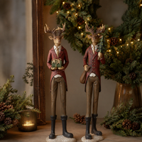 Design Shop Reindeer in Suits, 12.5"H, 2 Styles