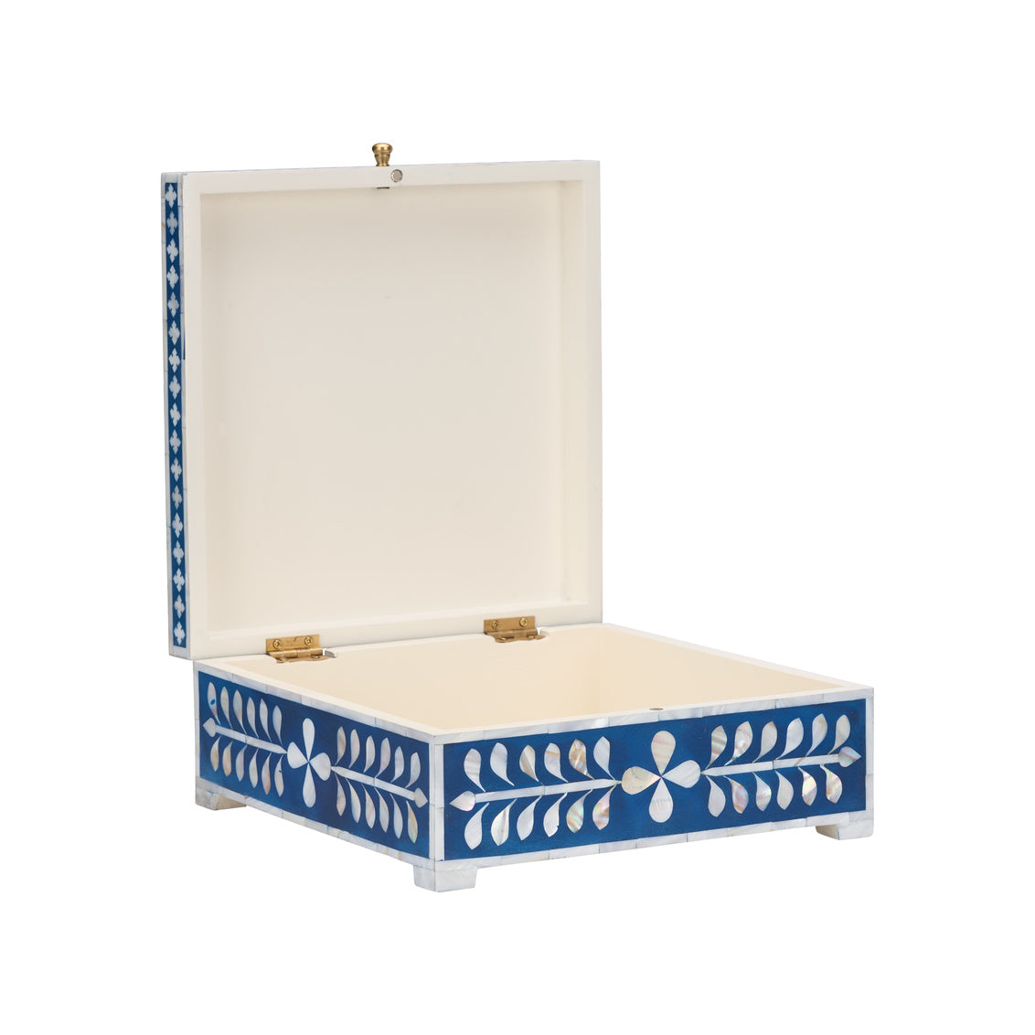 Chelsea House Bone Inlay Box-Blue