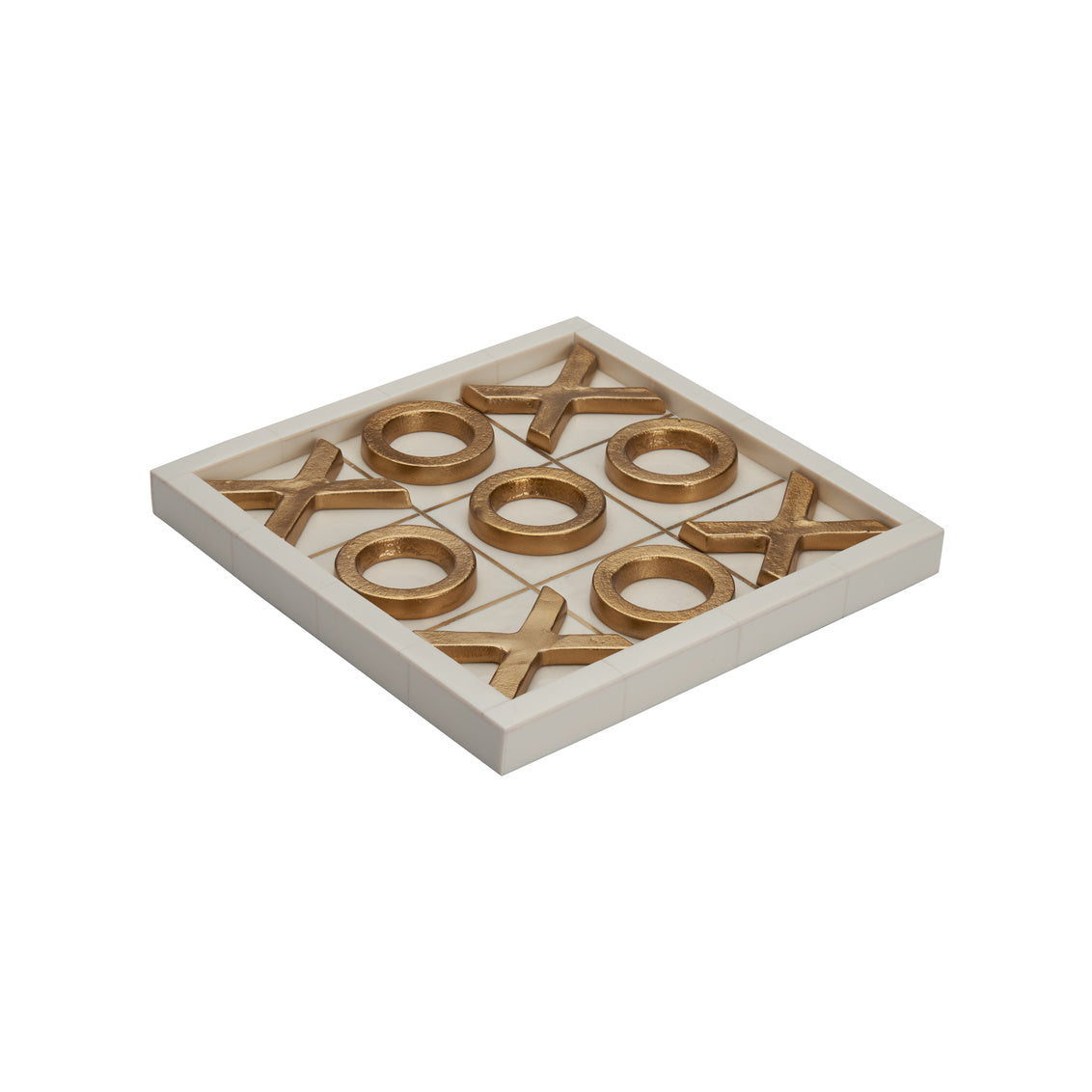 Chelsea House TIC TAC TOE-RESIN/GOLD METAL (BOX)