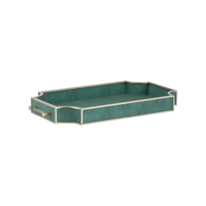Chelsea House Shagreen Tray - Green