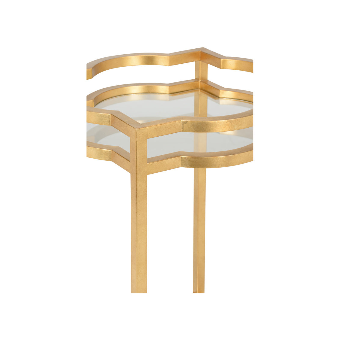 Chelsea House Quatrefoil Bar Cart - Gold