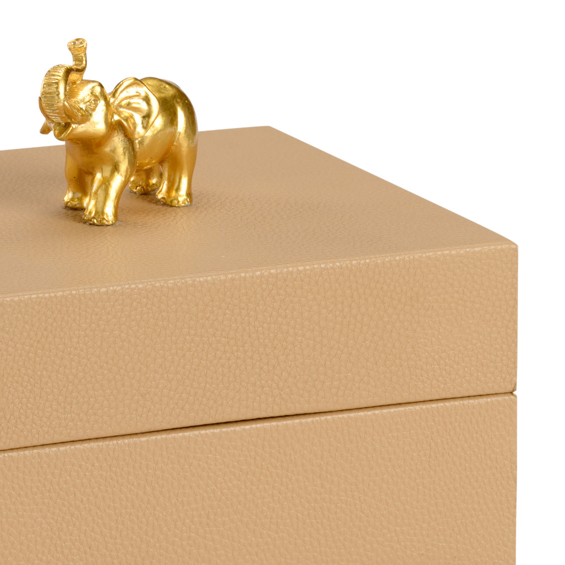 Chelsea House Elephant Handle Box - Tan
