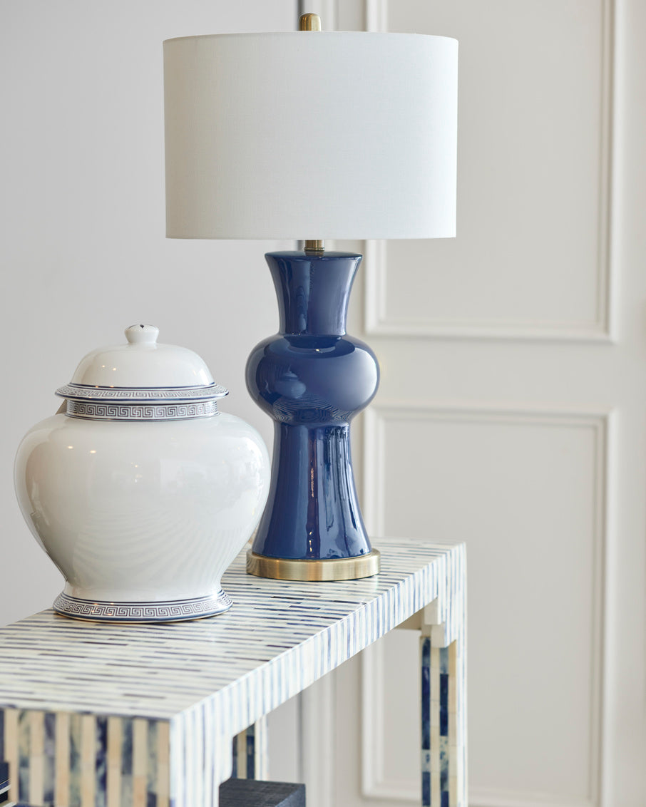 Chelsea House Bone Inlay Console - Blue