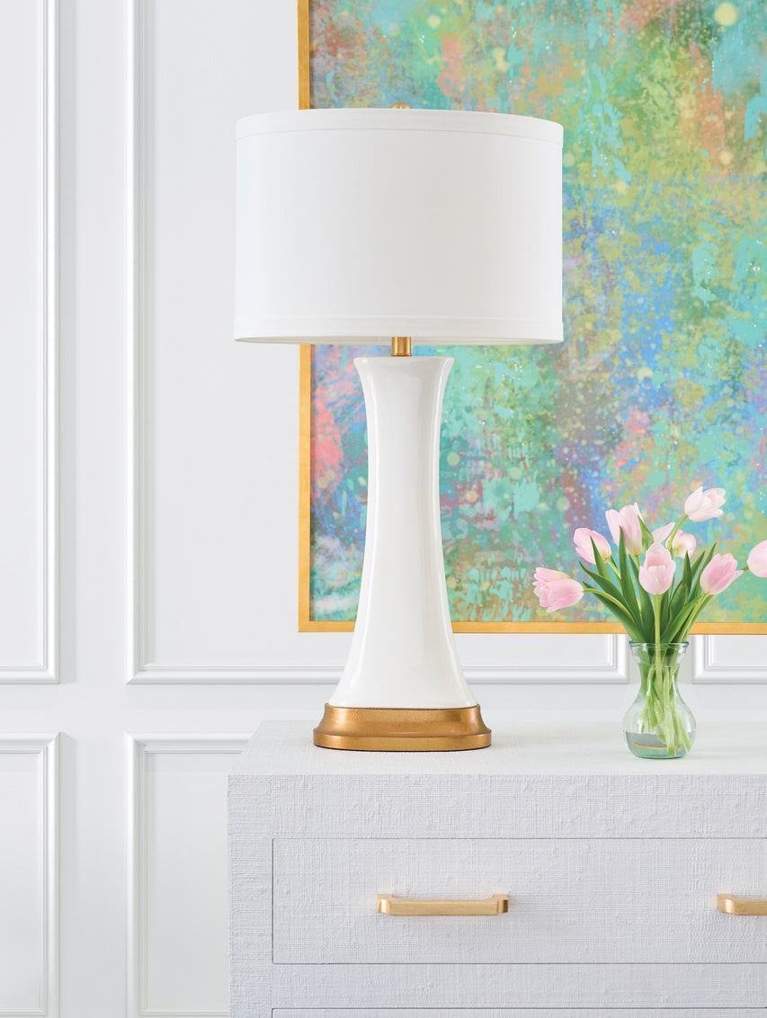 Chelsea House Hopper Lamp - White