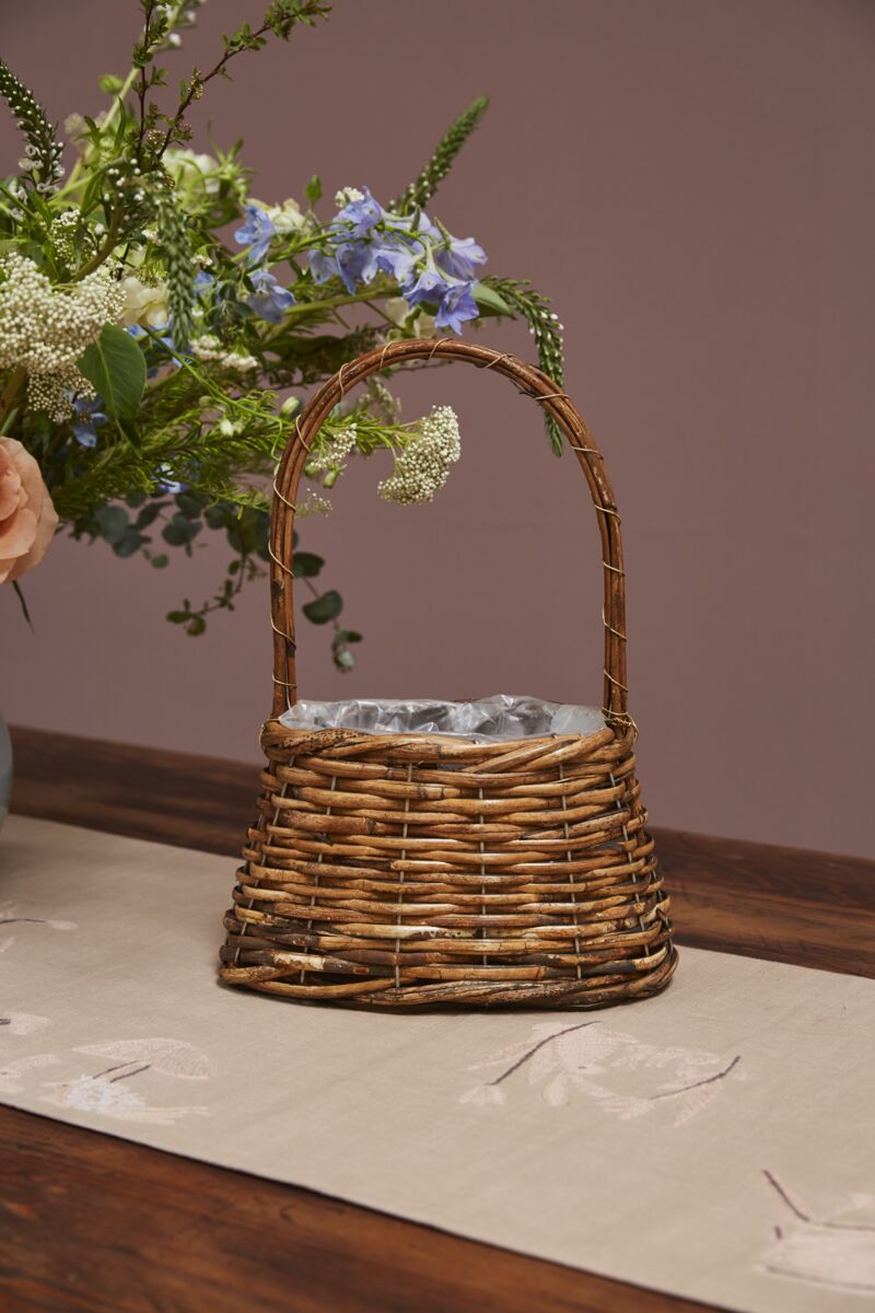 Design Shop Natural Polished Woven Basket, 9.5" X 13.5", Set of 4.