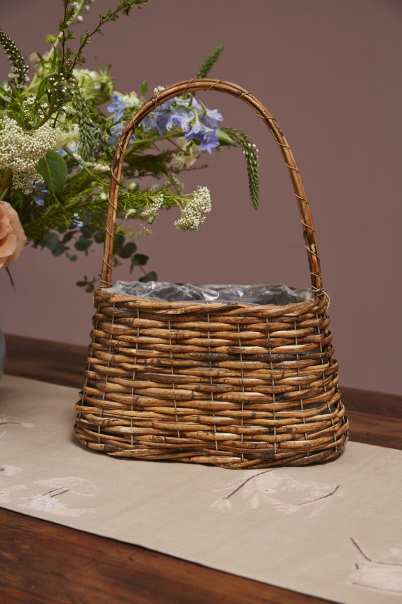 Design Shop Natural Polished Woven Basket, 12.75" X 16.25", Set of 3.