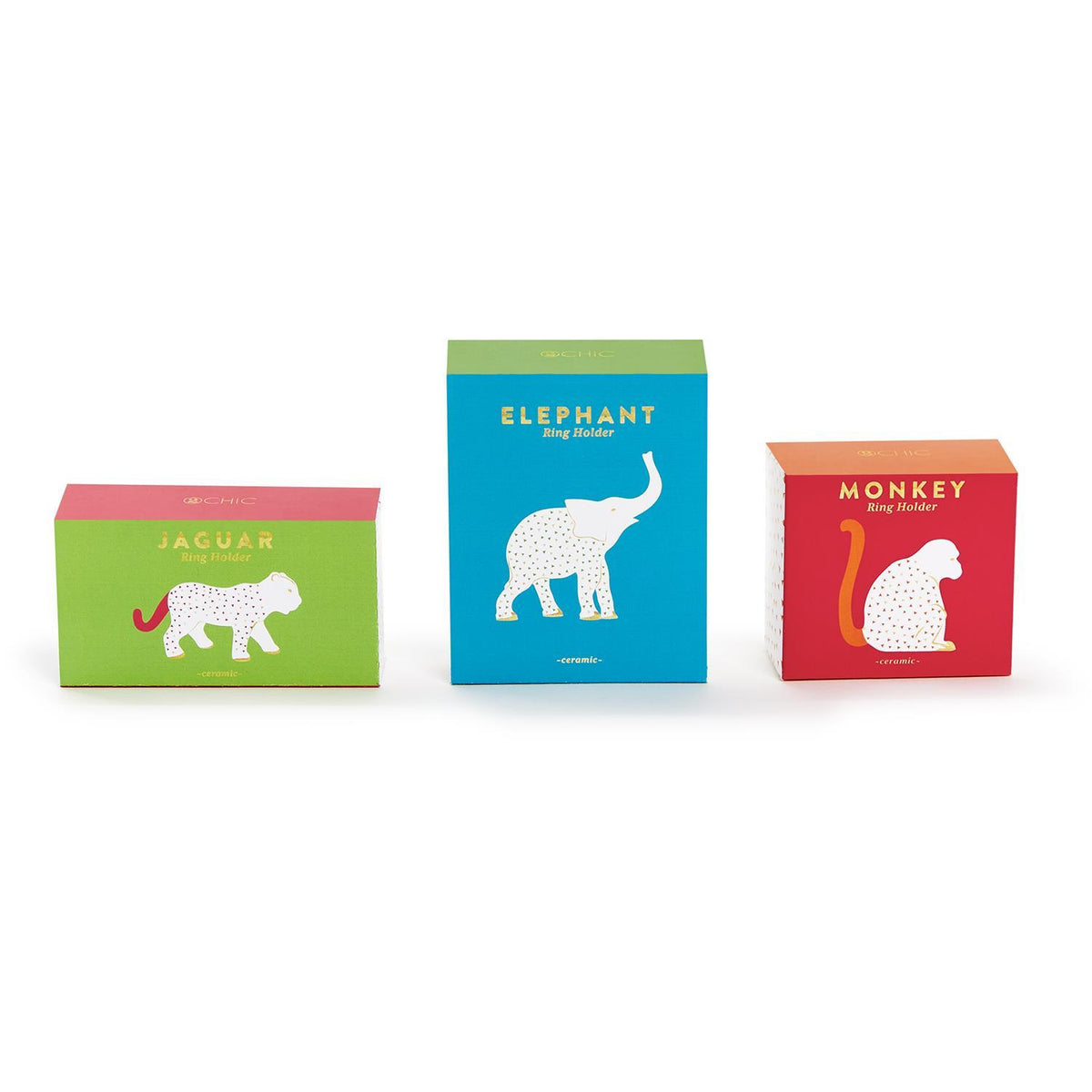 Design Shop Set of 3 Ring Leader Ceramic Ring Holders - Ceramic