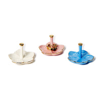 Design Shop Set of 3 Flower Haven Ceramic Ring Holders - Hard Dolomite