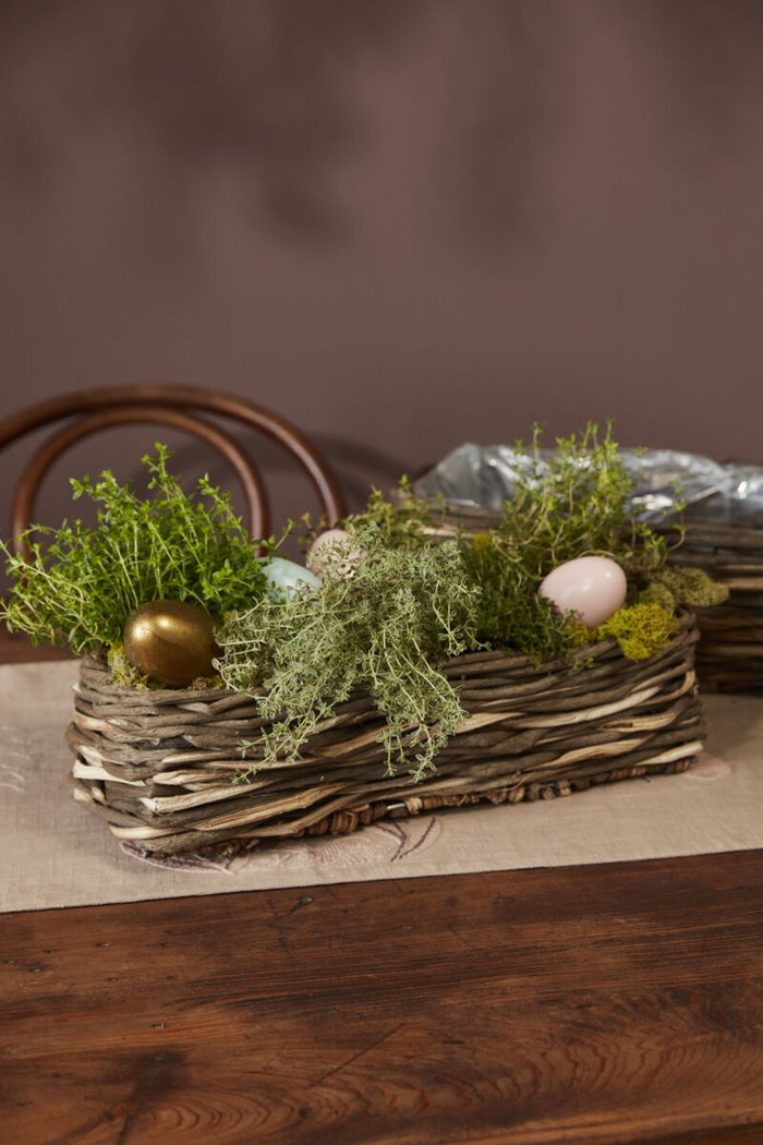 Design Shop Natural Salla Basket, 15.5" X 4", Set of 2.