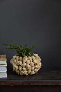 Design Shop Champagne Pine Gold Pot, 9" X 5.5".