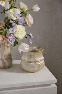 Design Shop Champagne Verdant Collection Pot, 7.5" X 6.75".