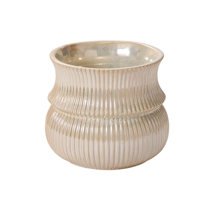 Design Shop Champagne Verdant Collection Pot, 7.5" X 6.75".