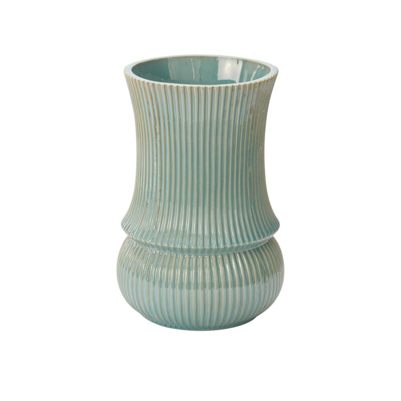 Design Shop Green Verdant Collection Vase, 6.25" X 9.75", Set of 2.