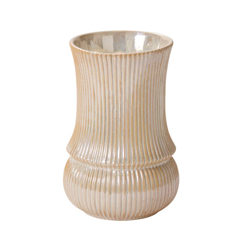 Design Shop Champagne Verdant Collection Vase, 6.25" X 9.75".