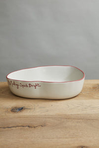 Design Shop Off-White Evergreen Collection Serving Dish, 14" X 3.75".