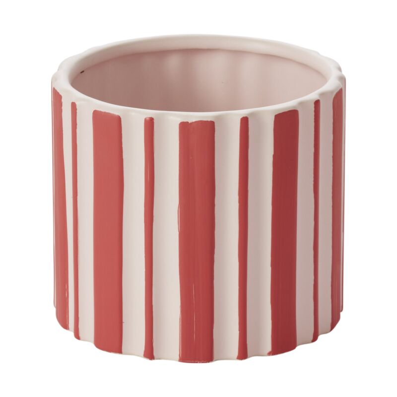 Design Shop Red Peppermint Collection Pot, 5.25" X 4.5".