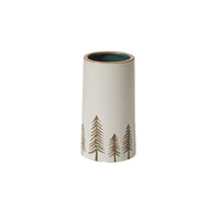 Design Shop Off-White Woods Collection Vase, 4.5" X 8".