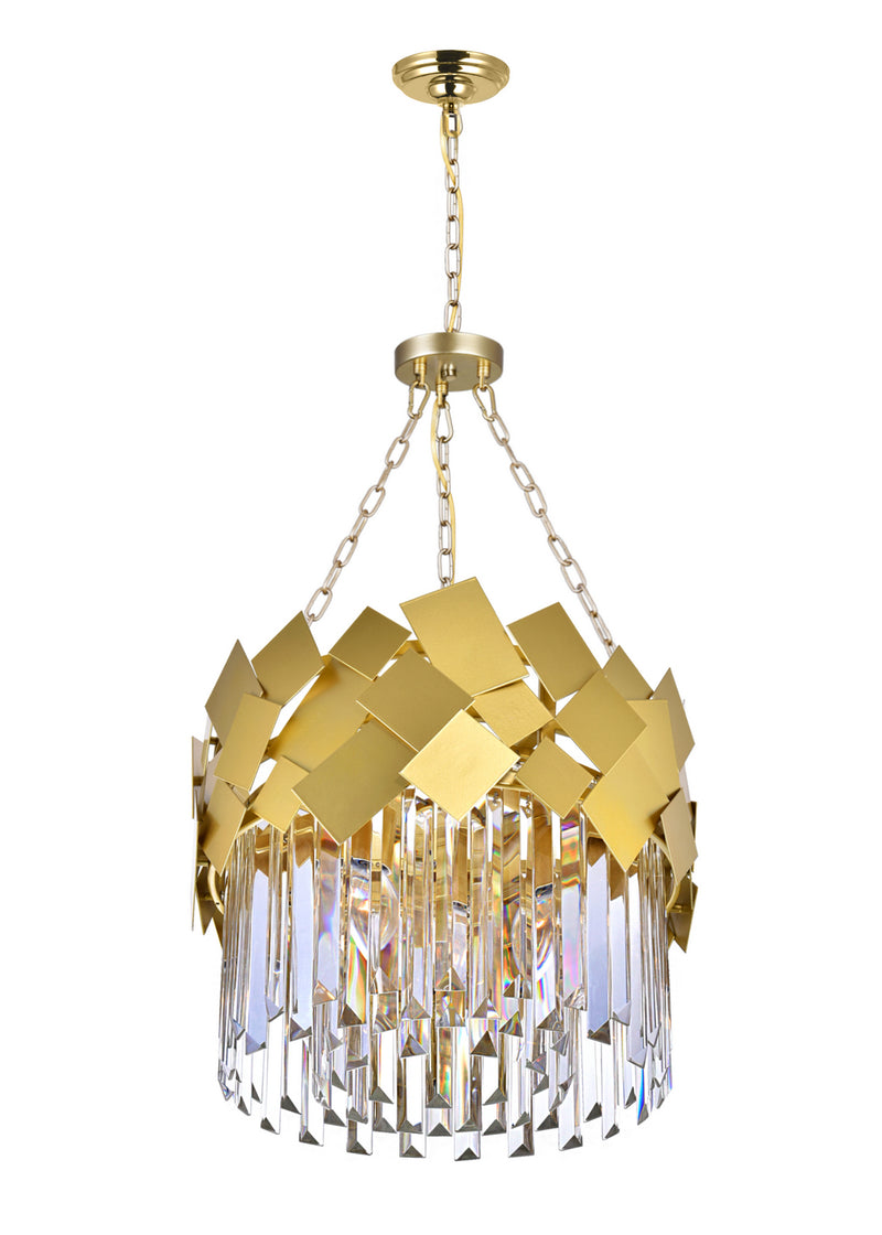 CWI Lighting Four Light Chandelier from the Panache collection in Medallion Gold finish