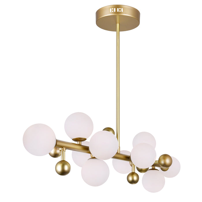 CWI Lighting LED Chandelier from the Element collection in Sun Gold finish