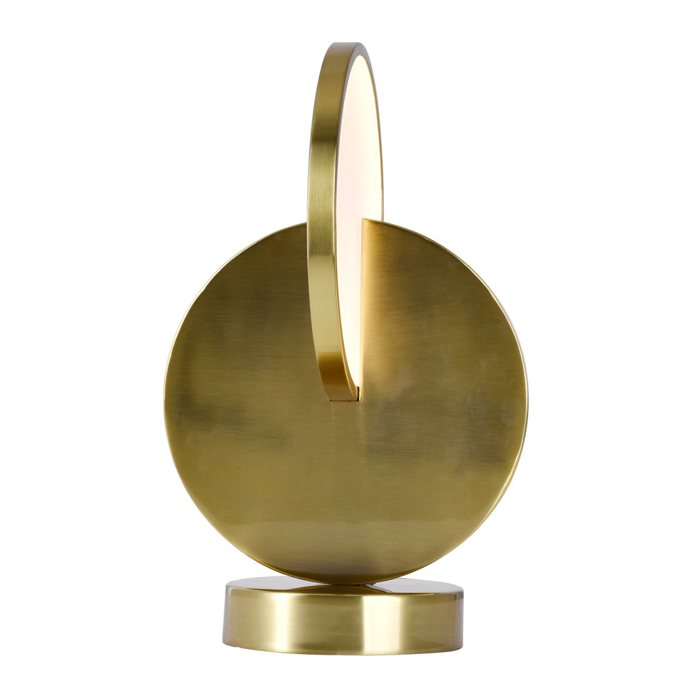 CWI Lighting LED Table Lamp from the Tranche collection in Brushed Brass finish