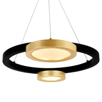 CWI Lighting - 1215P20-2-625 - LED Chandelier - Deux Lunes - Sun Gold & Black