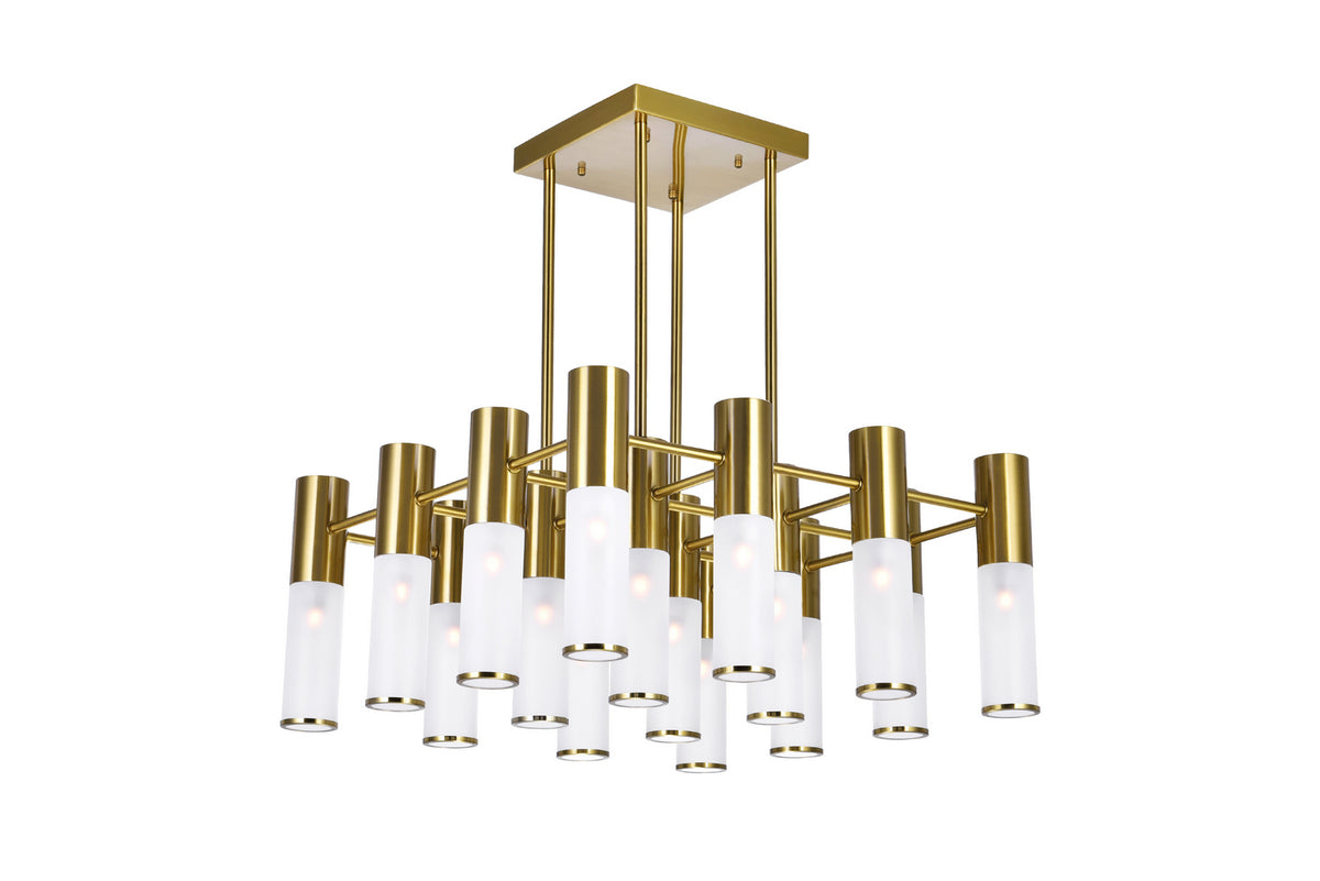 CWI Lighting - 1221P20-16-625 - LED Chandelier - Pipes - Sun Gold