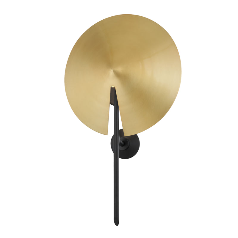 Hudson Valley - 9701-AGB/BK - One Light Wall Sconce - Equilibrium - Aged Brass