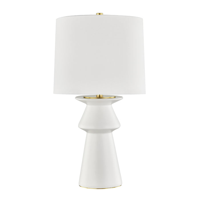 Hudson Valley One Light Table Lamp from the Amagansett collection in Ivory finish