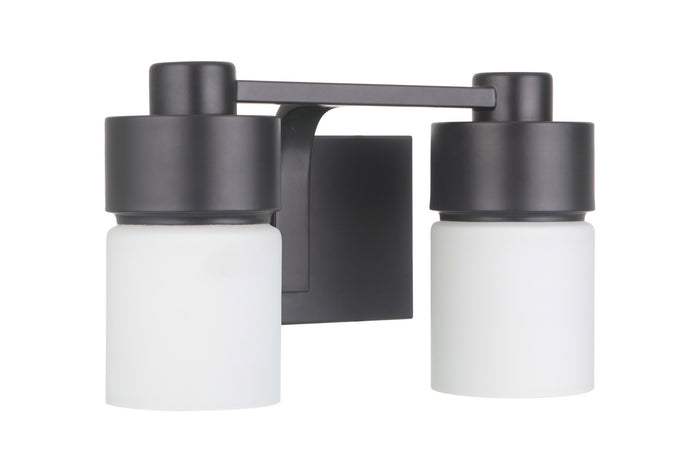 Craftmade Two Light Vanity from the District collection in Flat Black finish