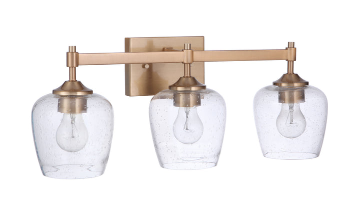 Craftmade Three Light Vanity from the Stellen collection in Satin Brass finish