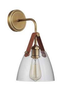 Craftmade One Light Wall Sconce from the Hagen collection in Vintage Brass finish