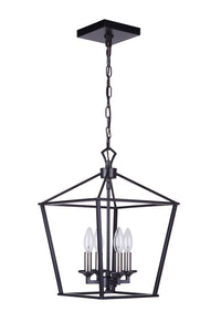 Craftmade - 52934-FB - Four Light Foyer Pendant - Flynt - Flat Black