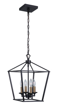 Craftmade - 52934-FB - Four Light Foyer Pendant - Flynt - Flat Black