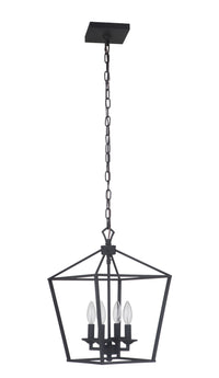 Craftmade - 52934-FB - Four Light Foyer Pendant - Flynt - Flat Black