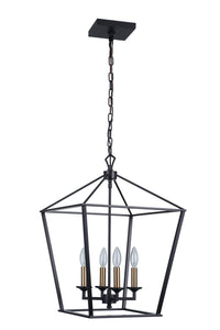 Craftmade - 52935-FB - Four Light Foyer Pendant - Flynt - Flat Black