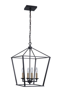 Craftmade - 52935-FB - Four Light Foyer Pendant - Flynt - Flat Black