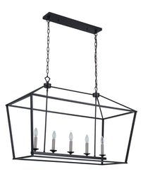Craftmade - 52975-FB - Five Light Island Pendant - Flynt - Flat Black
