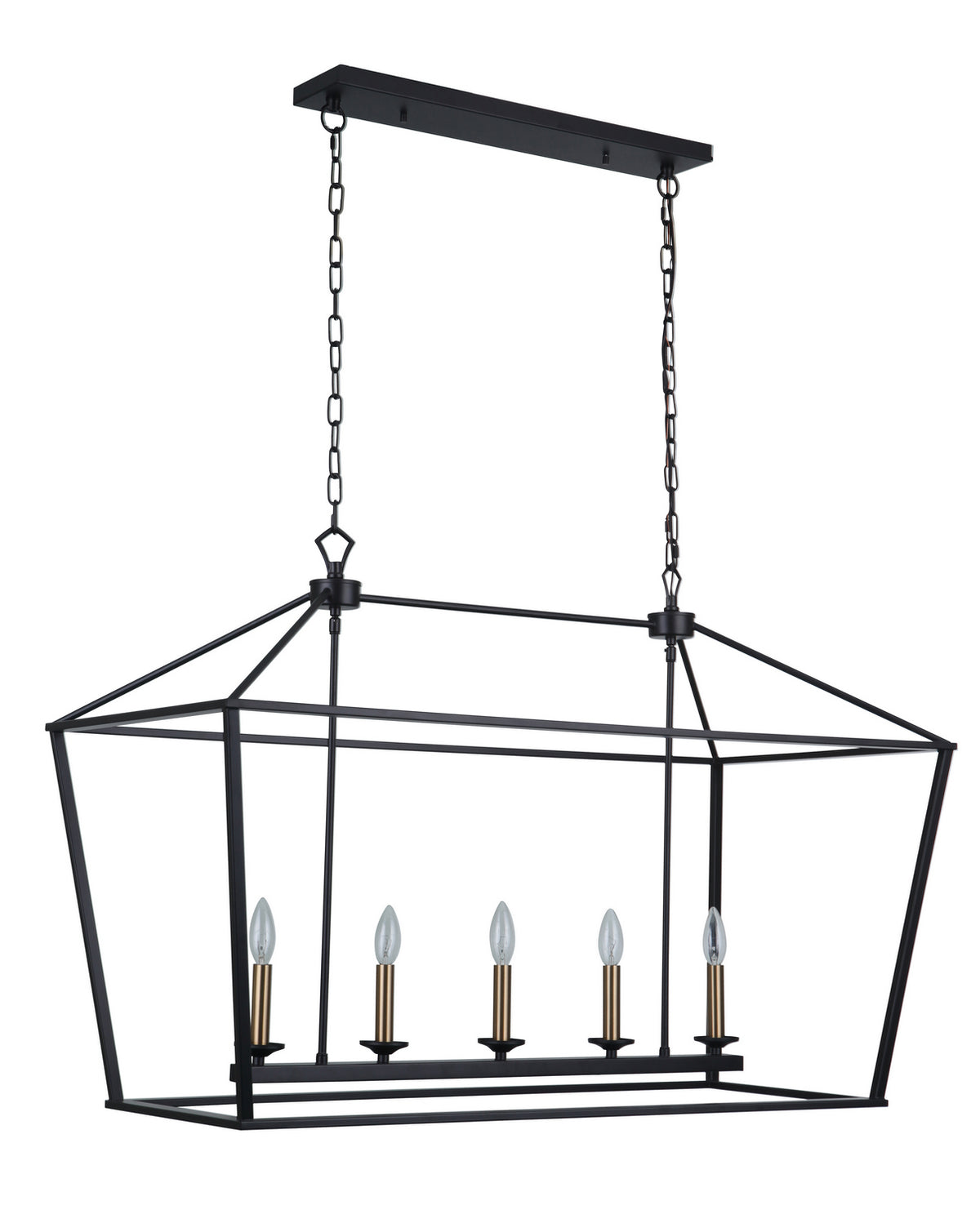 Craftmade - 52975-FB - Five Light Island Pendant - Flynt - Flat Black