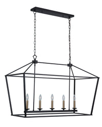 Craftmade - 52975-FB - Five Light Island Pendant - Flynt - Flat Black