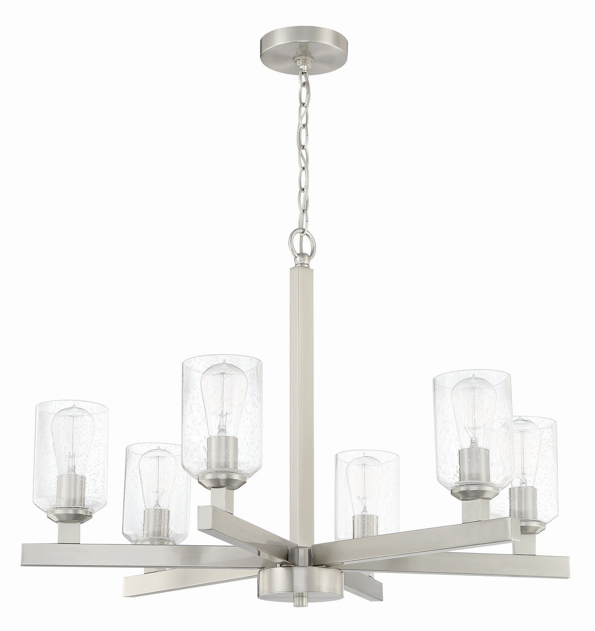 Craftmade - 53126-BNK - Six Light Chandelier - Chicago - Brushed Polished Nickel