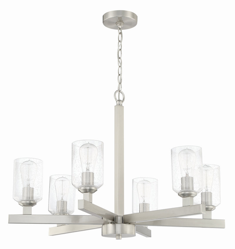 Craftmade - 53126-BNK - Six Light Chandelier - Chicago - Brushed Polished Nickel
