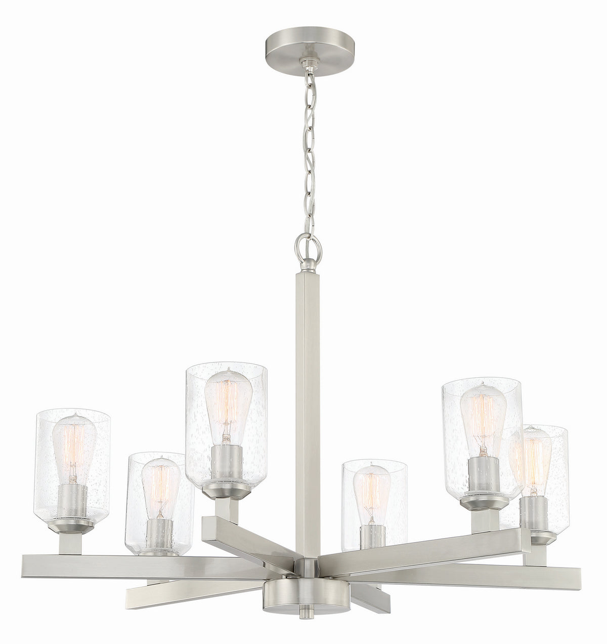 Craftmade - 53126-BNK - Six Light Chandelier - Chicago - Brushed Polished Nickel