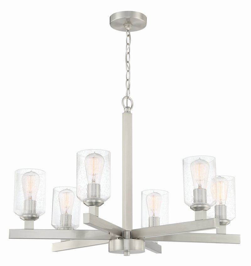 Craftmade - 53126-BNK - Six Light Chandelier - Chicago - Brushed Polished Nickel