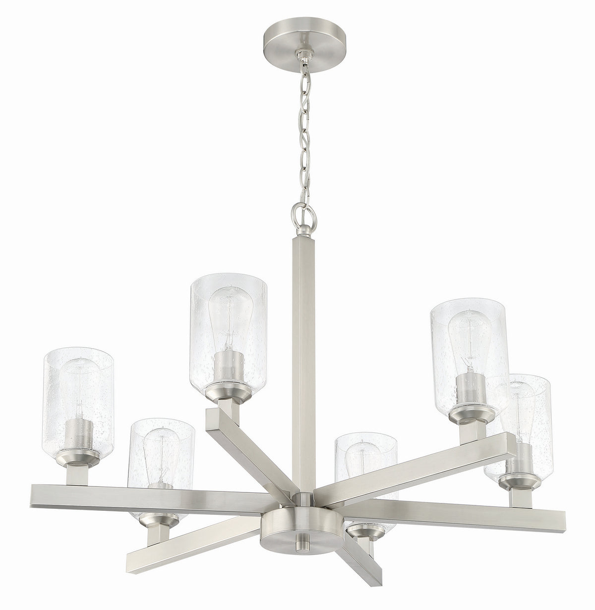 Craftmade - 53126-BNK - Six Light Chandelier - Chicago - Brushed Polished Nickel