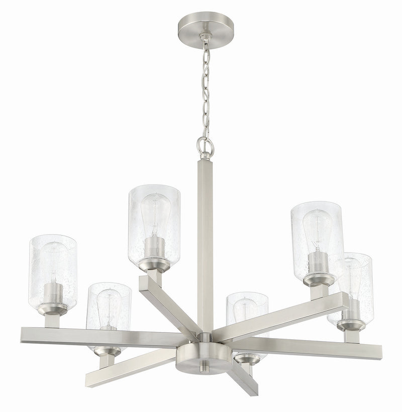 Craftmade - 53126-BNK - Six Light Chandelier - Chicago - Brushed Polished Nickel